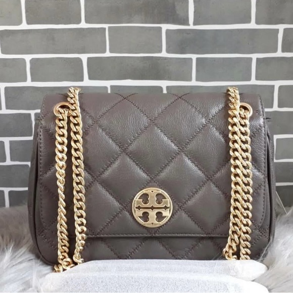 Tory Burch Handbags - Tory Burch Willa Grey Quilted Versatile Shoulder Crossbody Bag